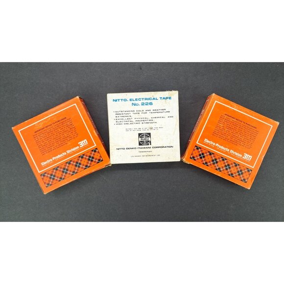 Vintage Scotch 3M Nitto 226 Vinyl Electrical Tape Bundle Lot 3 Rolls Gray Black - Picture 2 of 6